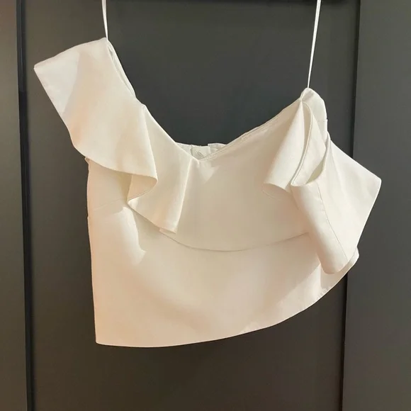 KEEPSAKE the Label Cream Ruffled Bib Collar Blouse - Picture 5 of 5